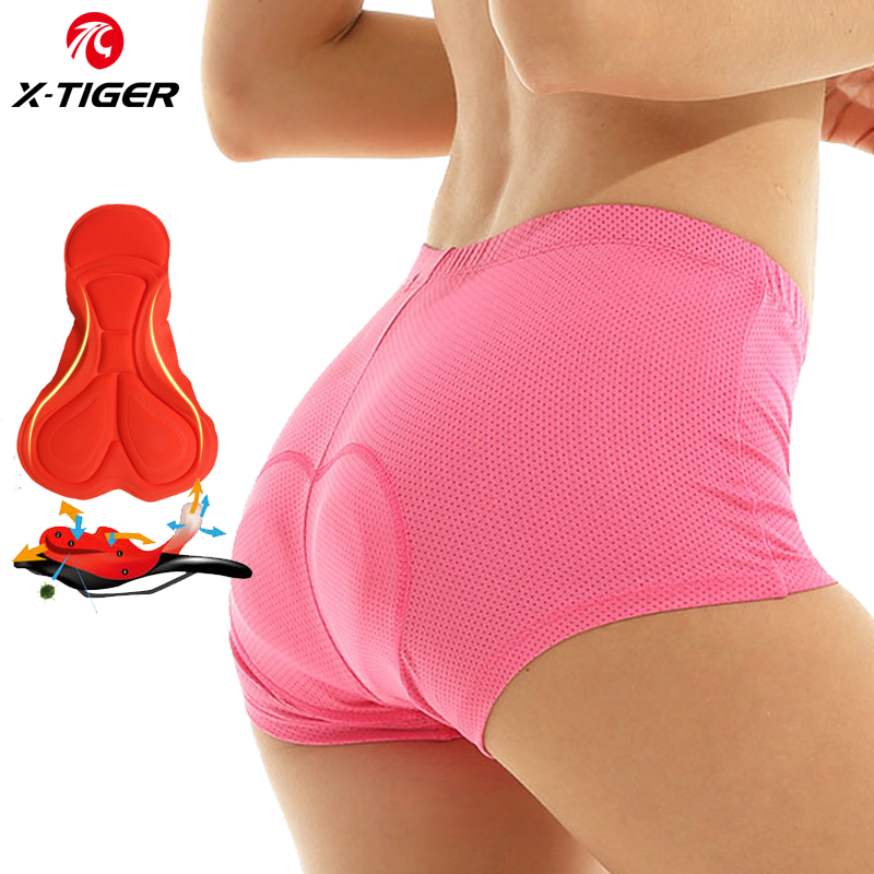 Mountain Biking Shorts Women - X-TIGER Women's Cycling Underwear 3D Gel
