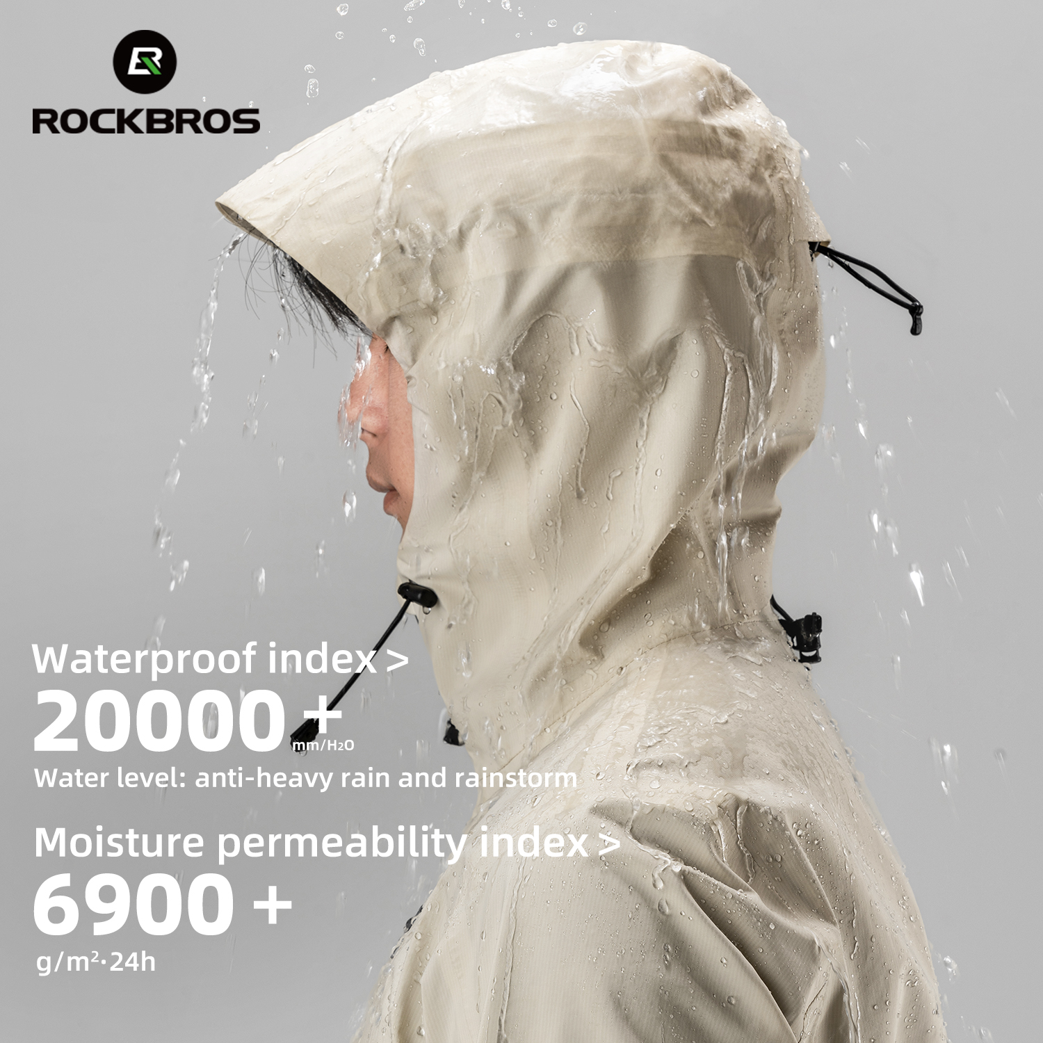 Mountain Biking Rain Jacket - ROCKBROS Waterproof Windproof Jacket Heavy Rain