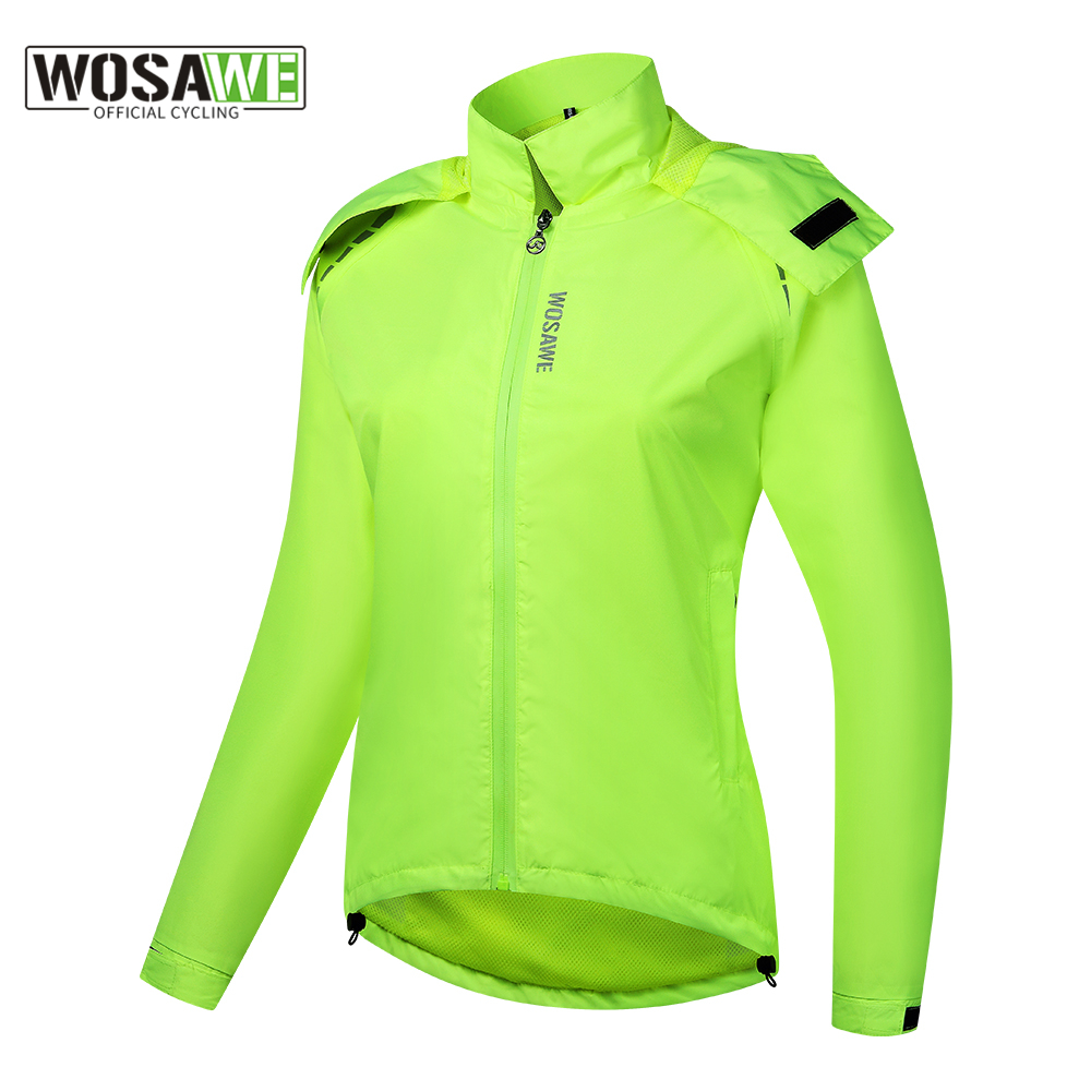 Mountain Biking Rain Jacket - WOSAWE Women's Cycling Rain Jackets Waterproof