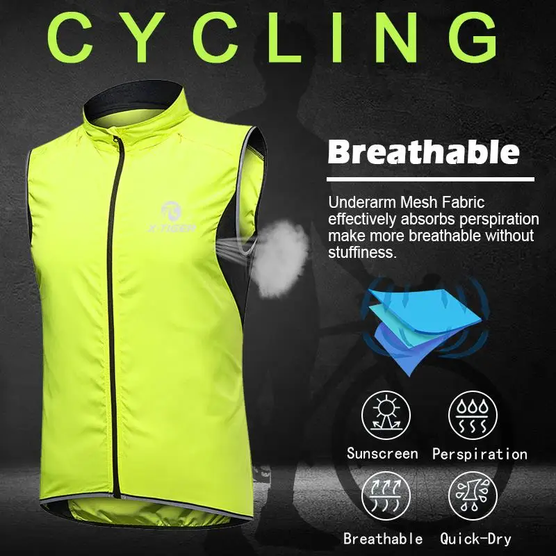 X-TIGER Windproof Cycling Vest - Mountain Biking Rain Jacket 评论和价格
