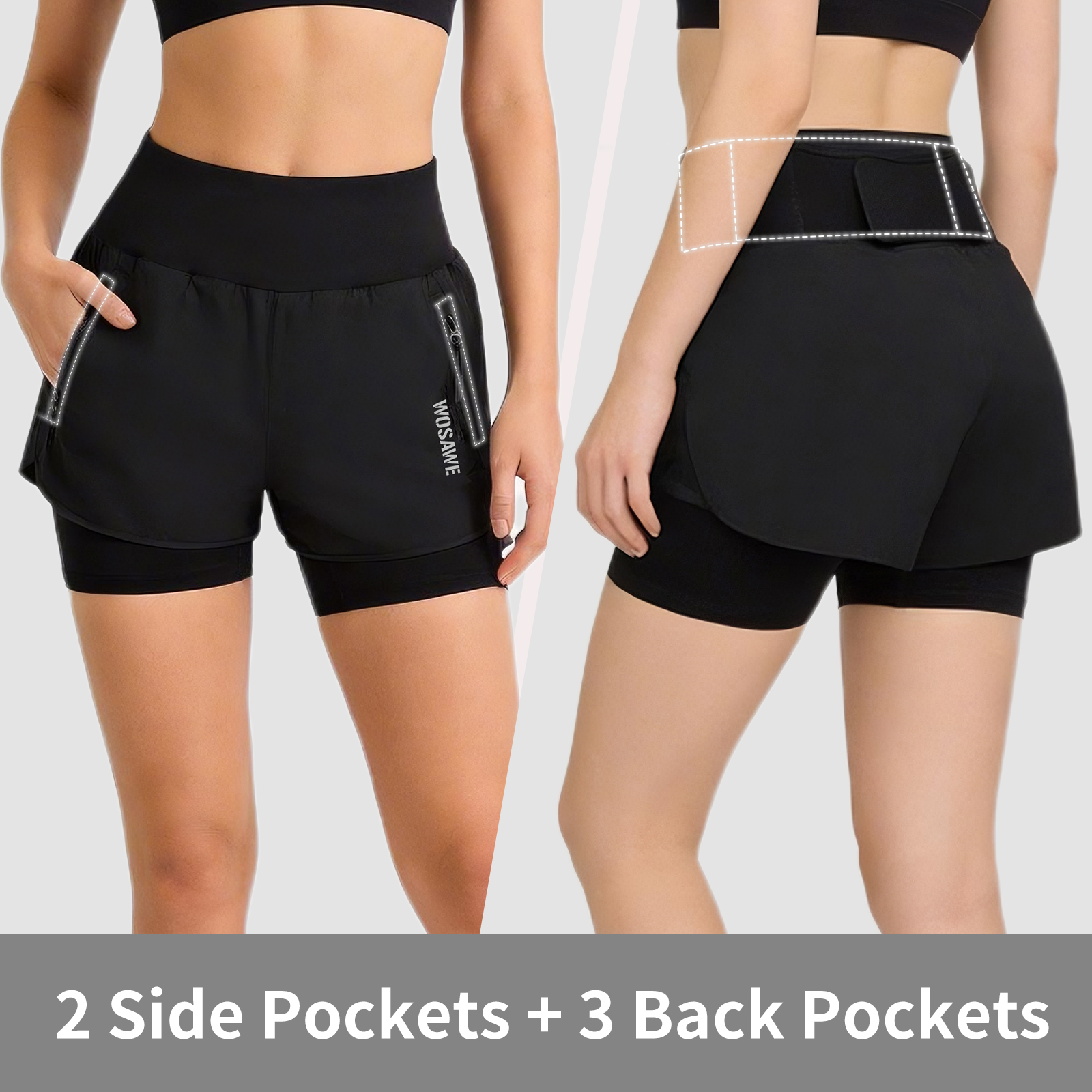 WOSAWE Cycling Shorts Women 4D - Mountain Biking Shorts Women 评论和价格