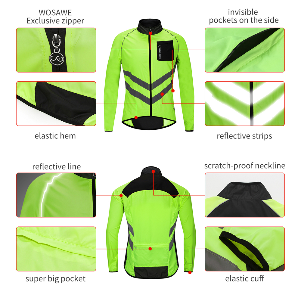 WOSAWE Cycling Rain Jacket Hig - Mountain Biking Rain Jacket 评论和价格