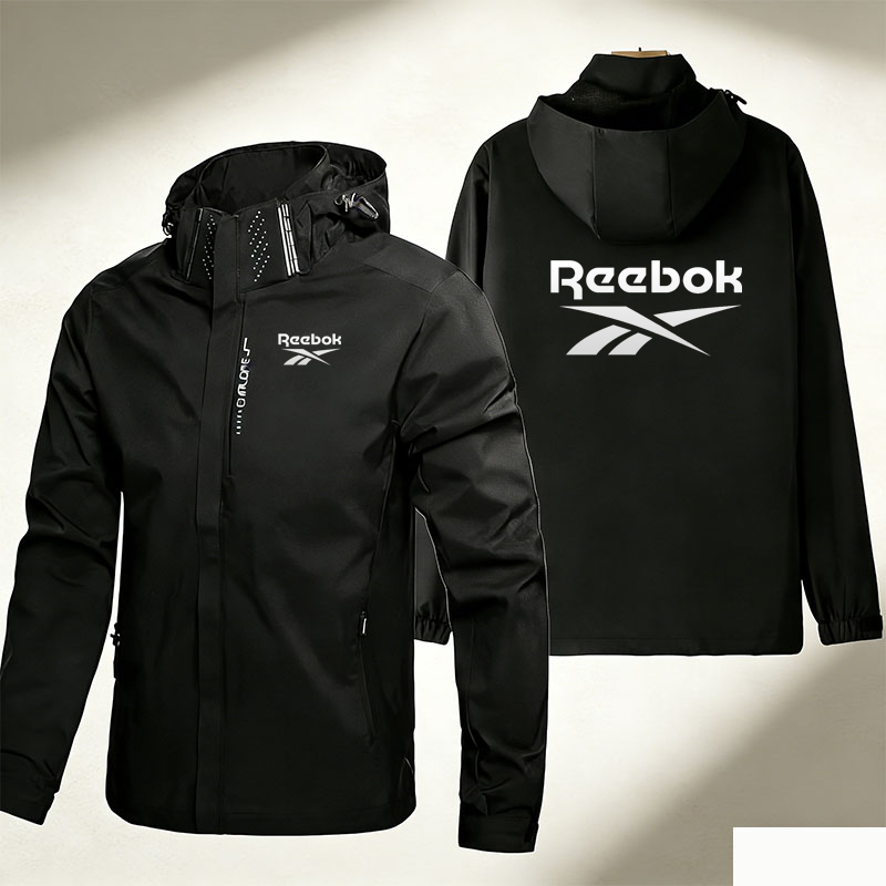 Reebok logo men's waterproof c - Mountain Biking Rain Jacket 评论和价格