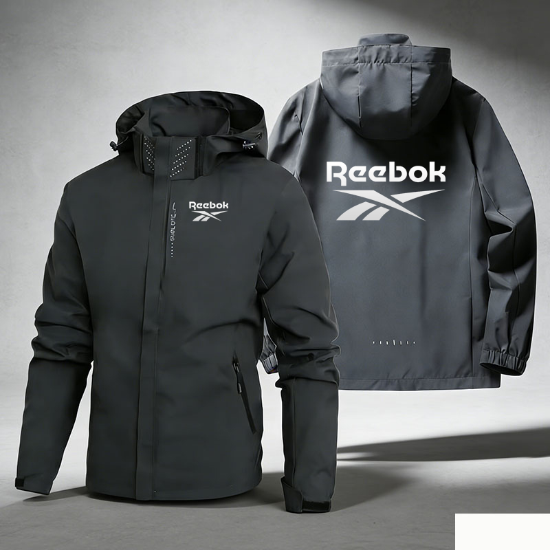 Reebok logo men's waterproof c - Mountain Biking Rain Jacket 评论和价格