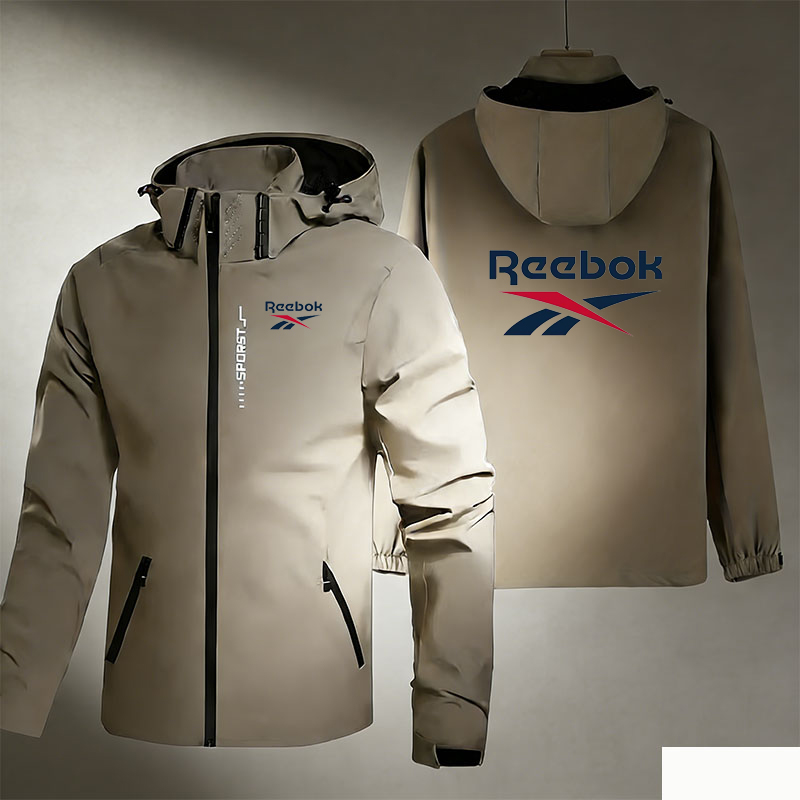 Reebok logo men's waterproof c - Mountain Biking Rain Jacket 评论和价格