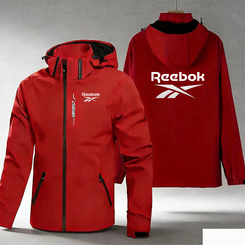 Reebok logo men's waterproof c - Mountain Biking Rain Jacket 评论和价格