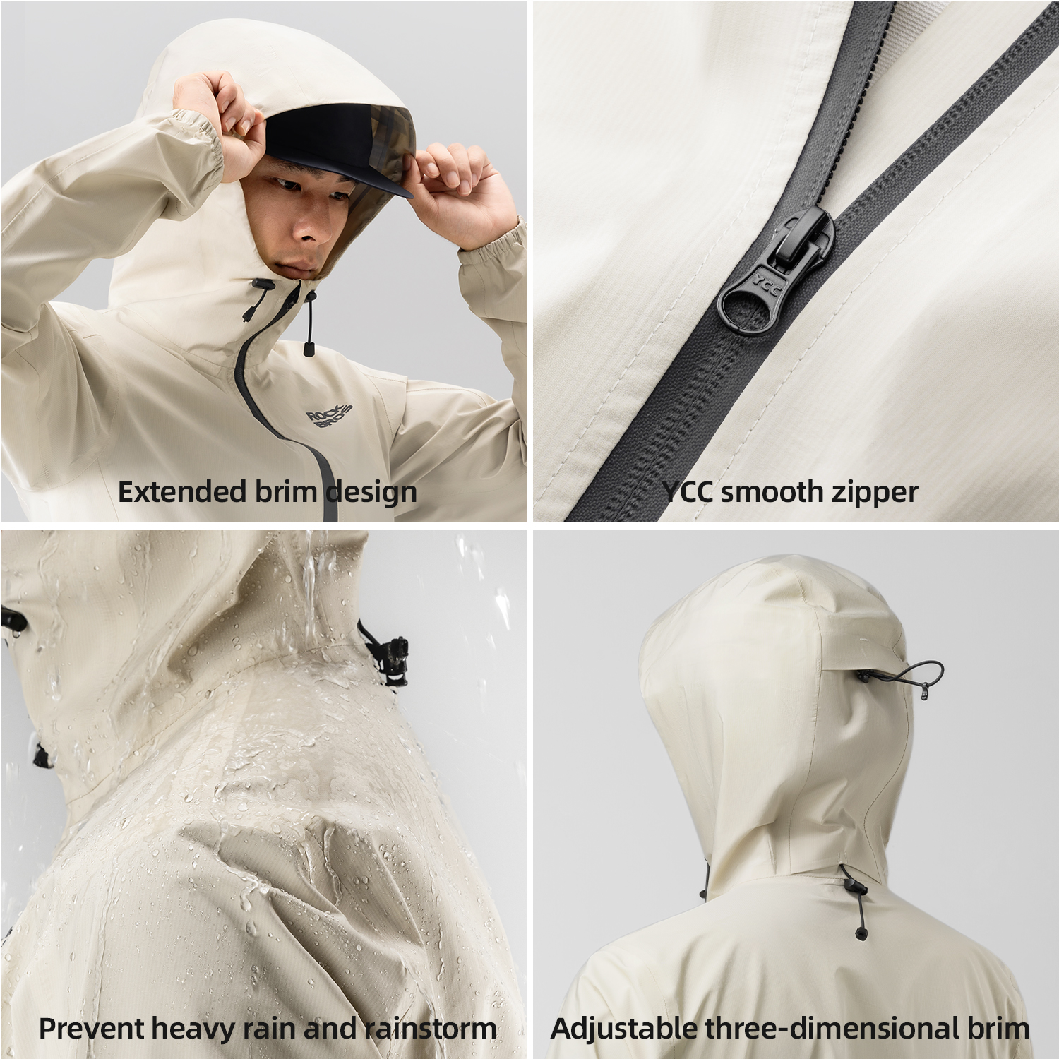 ROCKBROS Waterproof Windproof  - Mountain Biking Rain Jacket 评论和价格