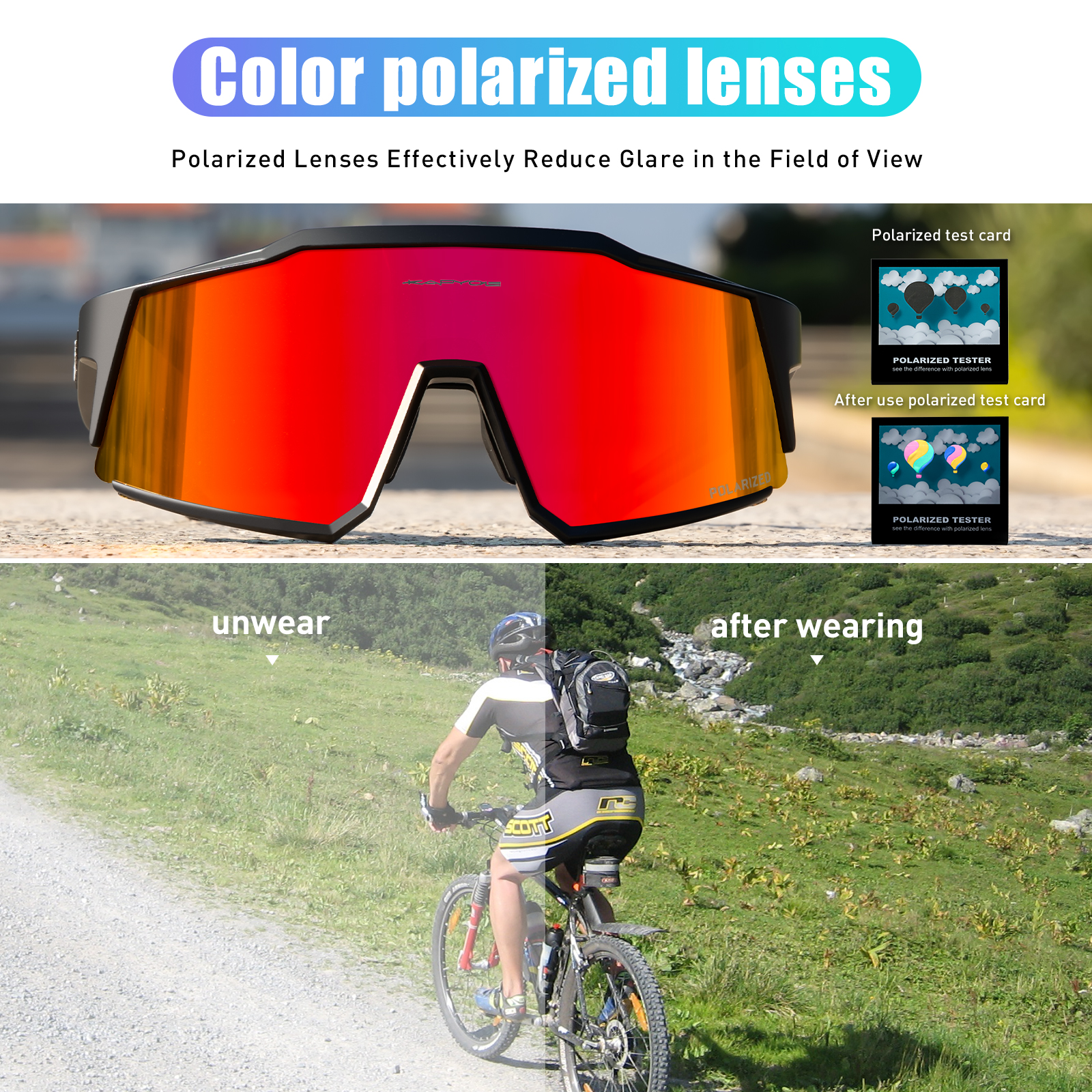 KAPVOE Polarized Fishing Sungl - Mountain Biking Sport 评论和价格